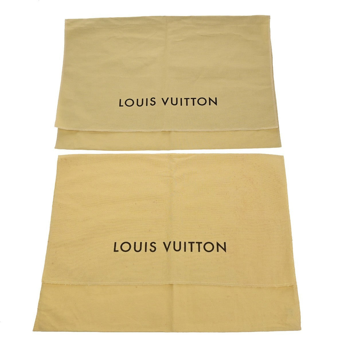 LOUIS VUITTON Logo 10 Set Dust Bag Drawstring Canvas Cotton Beige Brown 03KB838