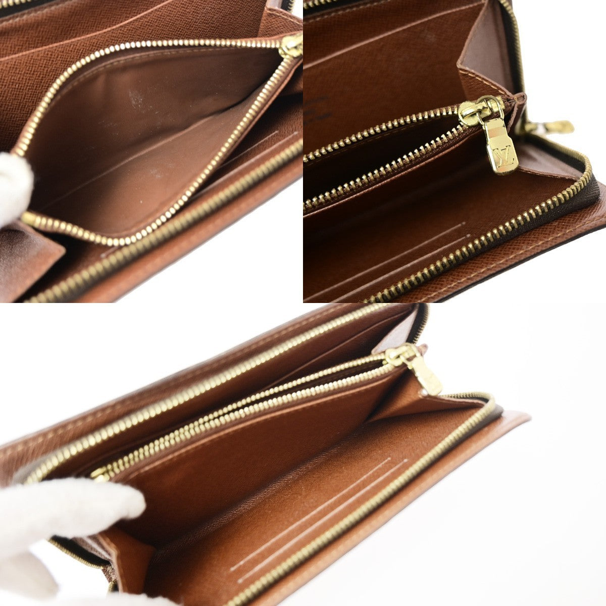 LOUIS VUITTON Porte Monnaie Zip Ling Wallet Monogram Leather BN M61727 62KD120