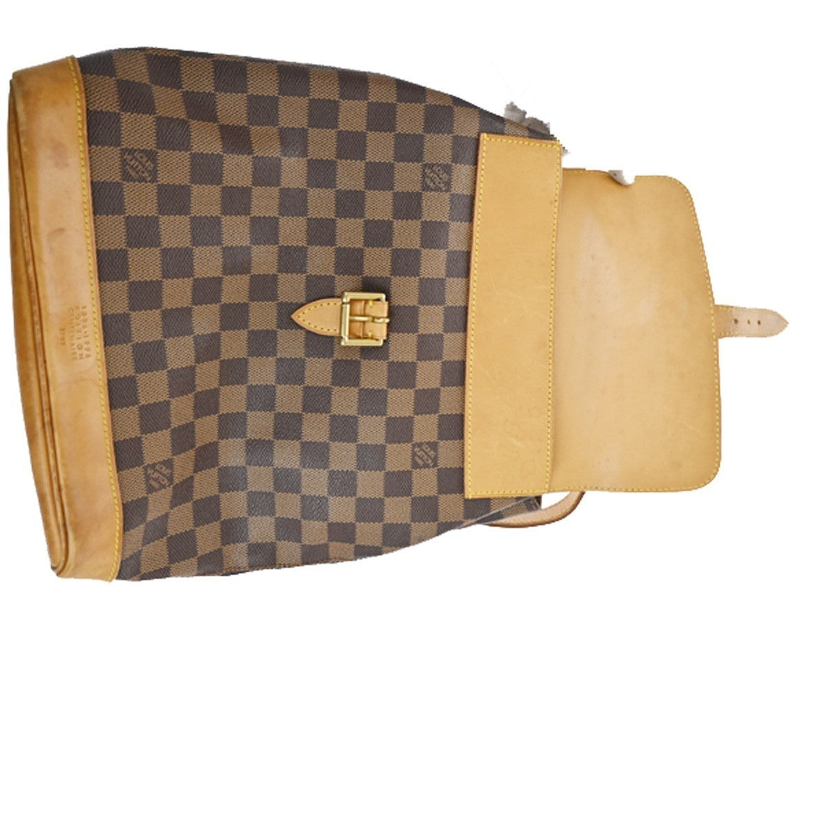 LOUIS VUITTON Logo Arlequin Backpack Bag Damier Ebene Brown N99038 97KC070