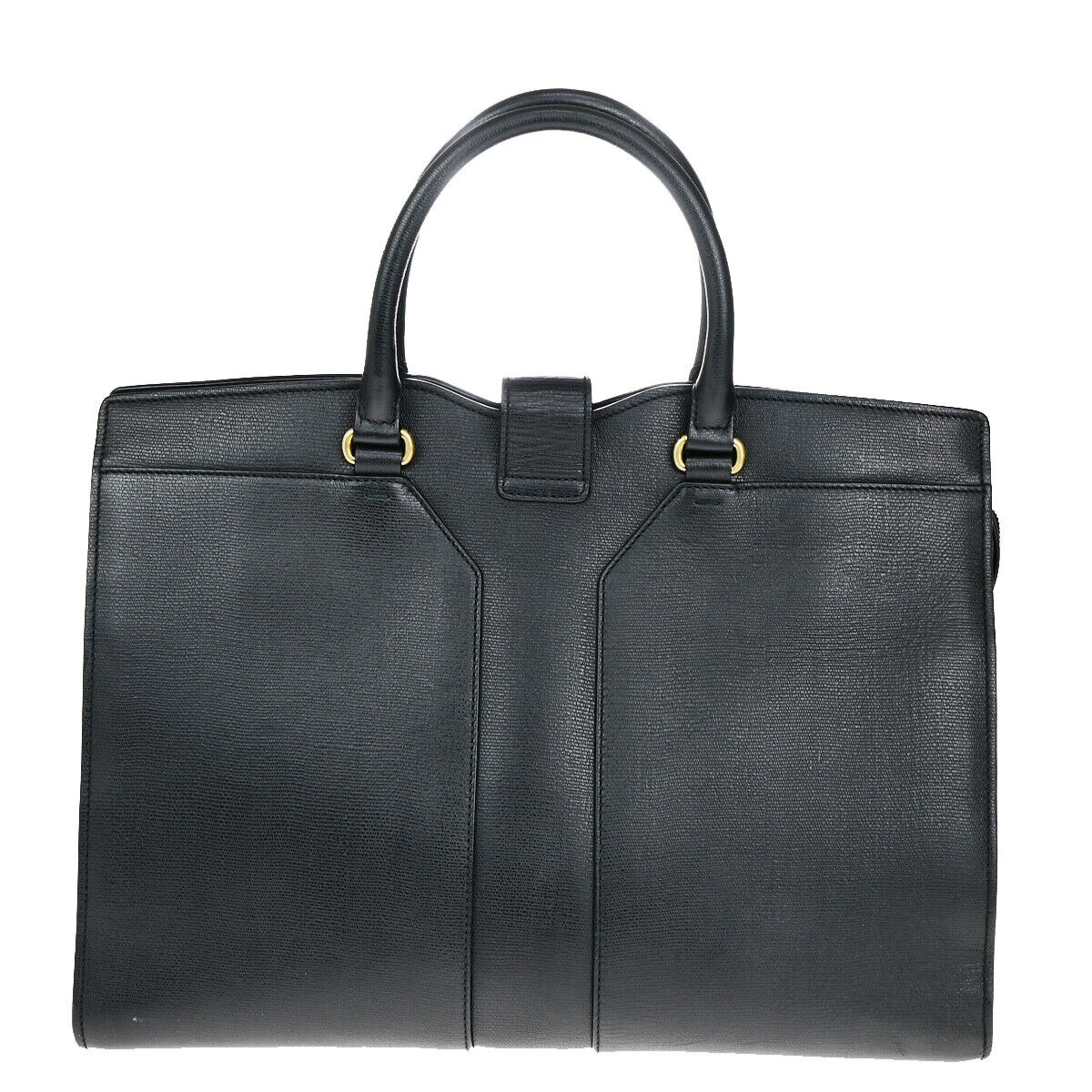 YVES SAINT LAURENT Y Line Cabas Chyc Hand Bag Leather Black GHW Italy 22YG428