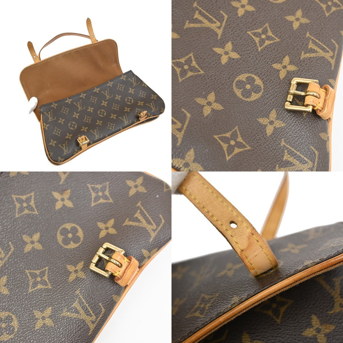 LOUIS VUITTON Marelle Shoulder Bag Monogram Leather Brown France M51157 96DA093