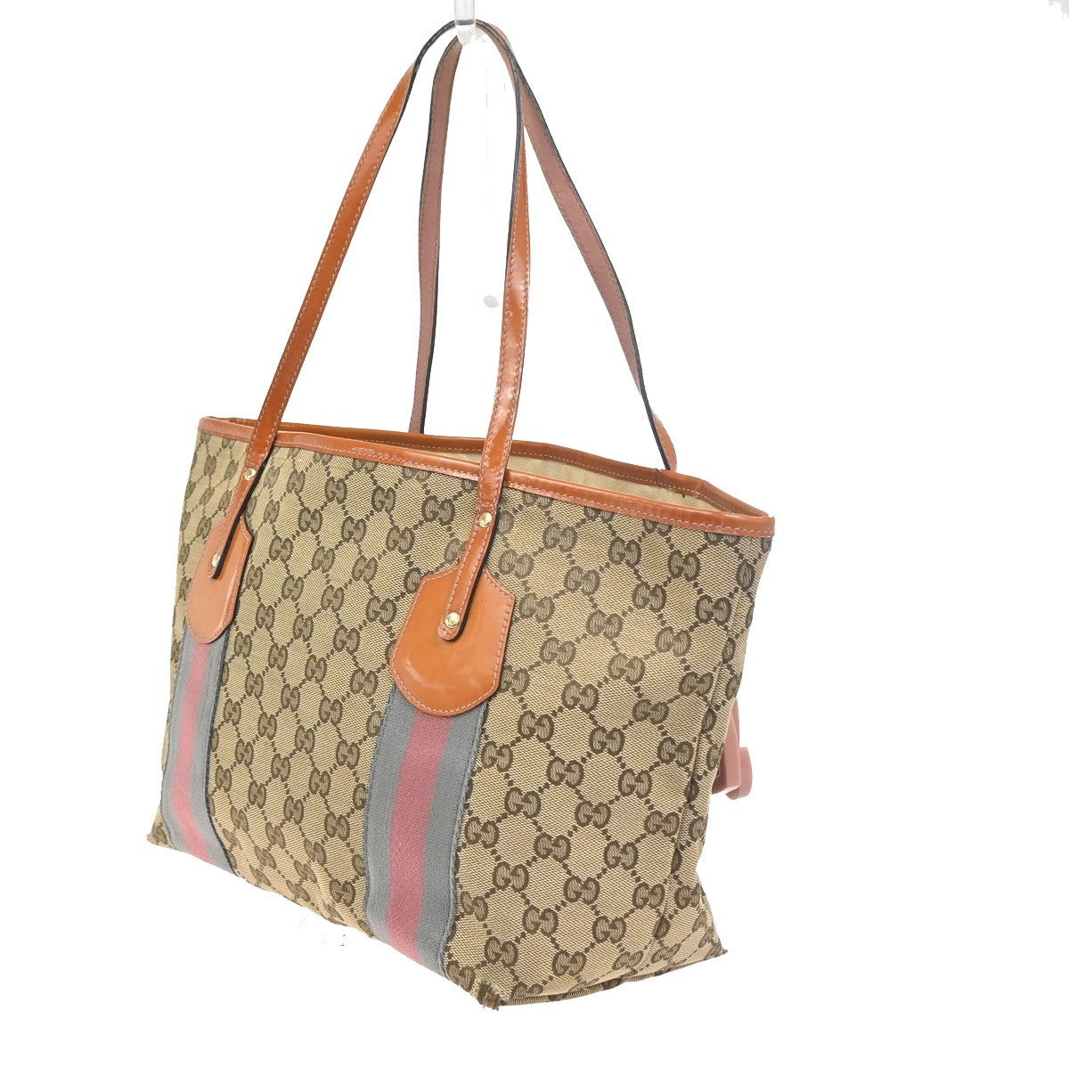 GUCCI GG Jolie Charms Shoulder Tote Bag Canvas Patent Leather BN Italy 04ZA323