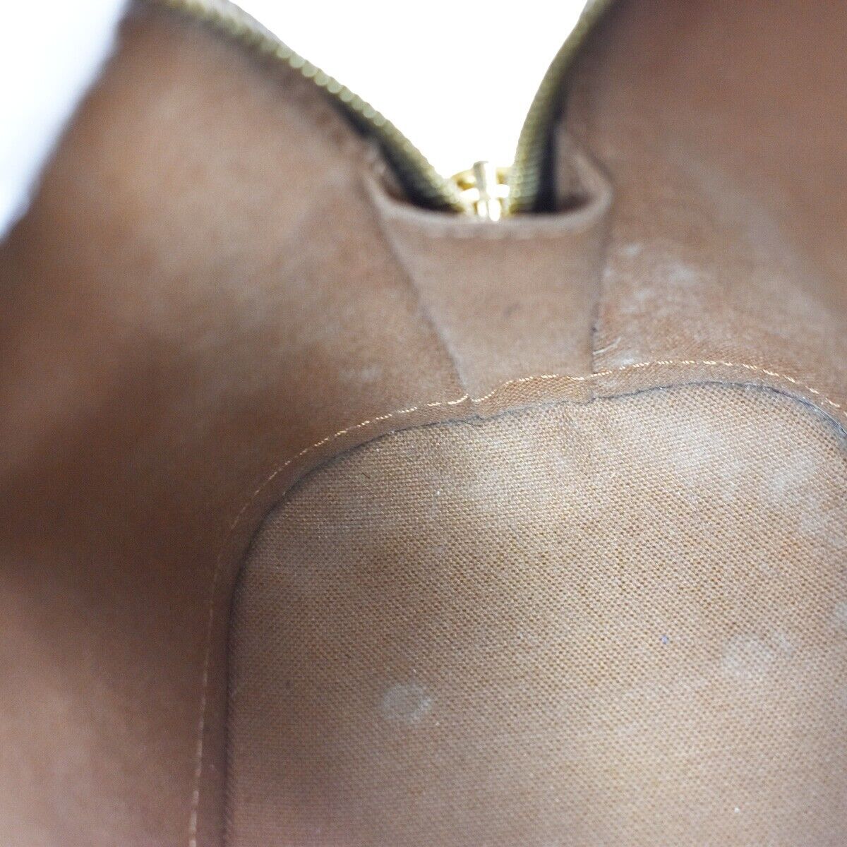 LOUIS VUITTON Alma BB 2Way Hand Bag Monogram Leather Brown Gold M53152 15YC243