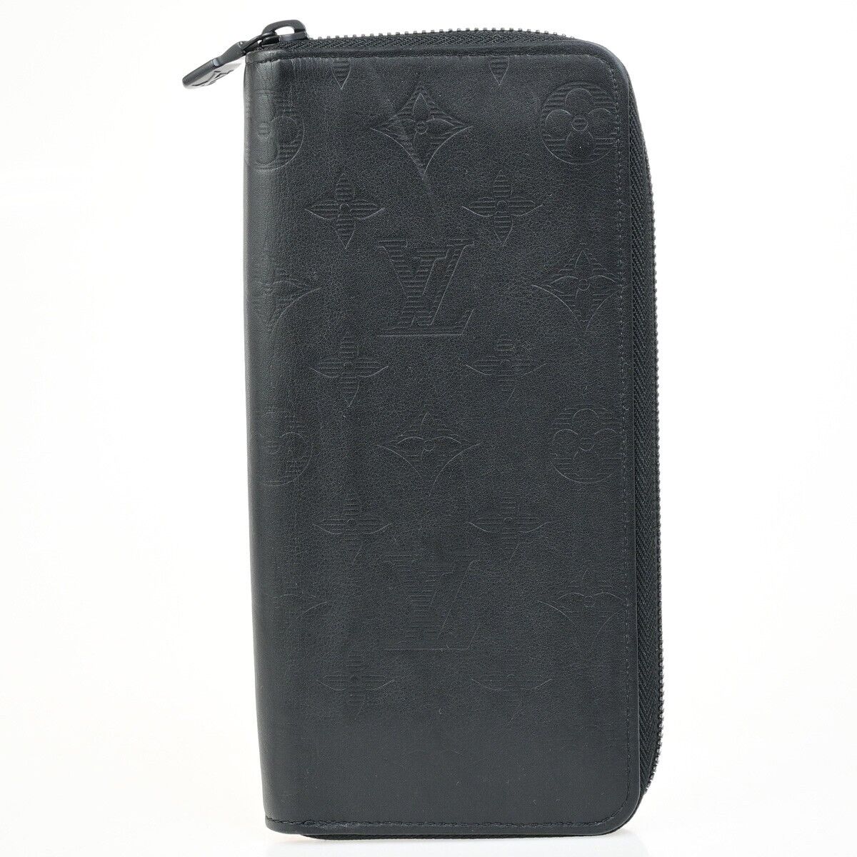 LOUIS VUITTON Vertical Long Zippy Wallet Monogram Shadow Black M62902 62FB267