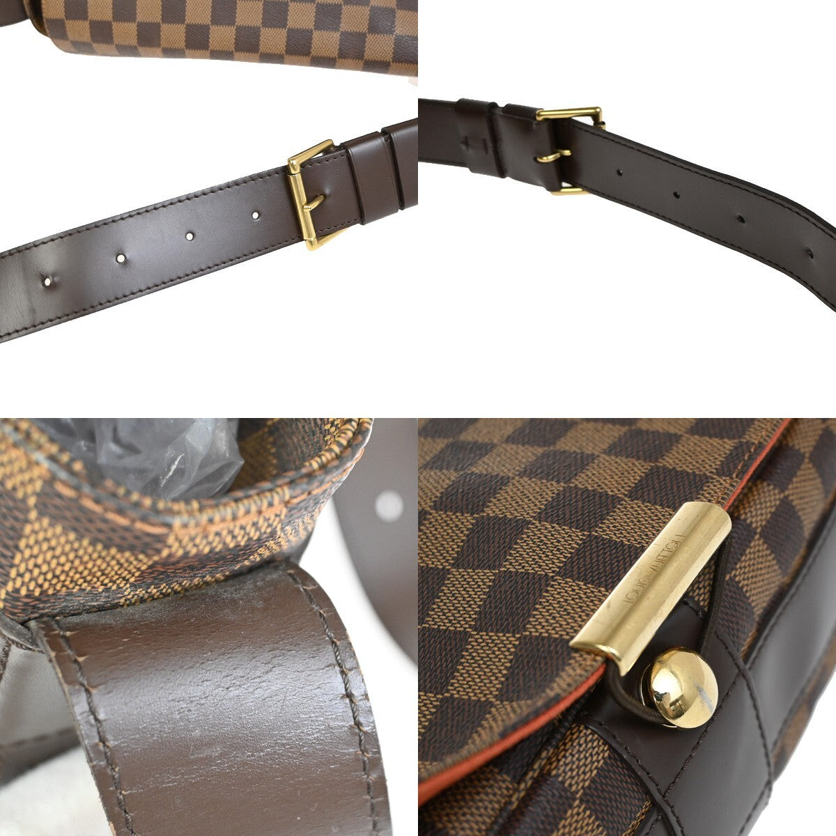 LOUIS VUITTON Bastille Shoulder Bag Damier Ebene Leather Brown N45258 20EE265