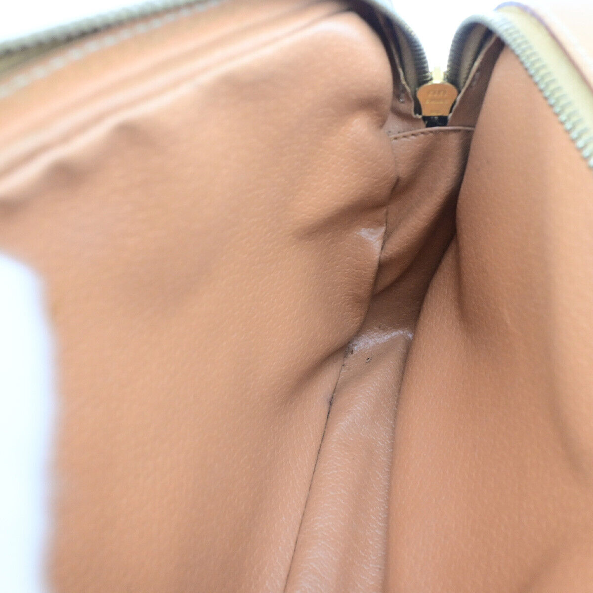 CELINE Logo Macadam Pattern Shoulder Bag PVC Leather Brown GHW Italy 35YG591