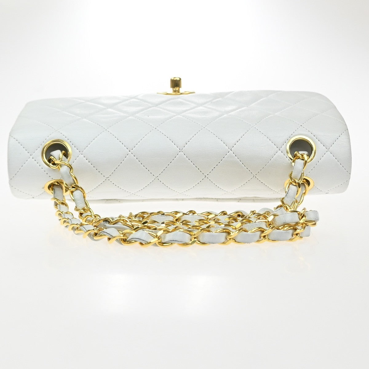 CHANEL CC Matelasse 23 Double Flap Chain Shoulder Bag Leather WE VTG 321RL994