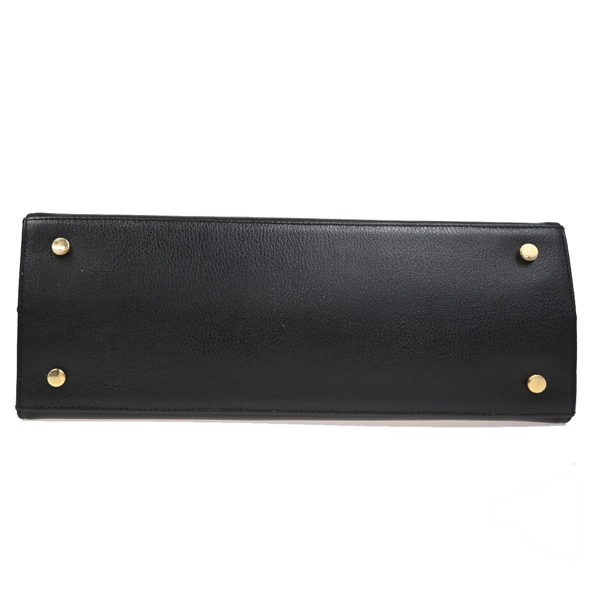 SALVATORE FERRAGAMO Logo Gancini Shoulder Hand Bag Leather GHW Black 35KC837