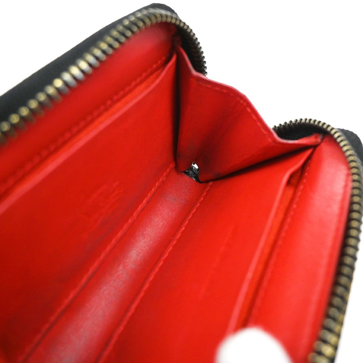 CHRISTIAN LOUBOUTIN Panettone Coin Case Compact Wallet Leather Black 69EG191