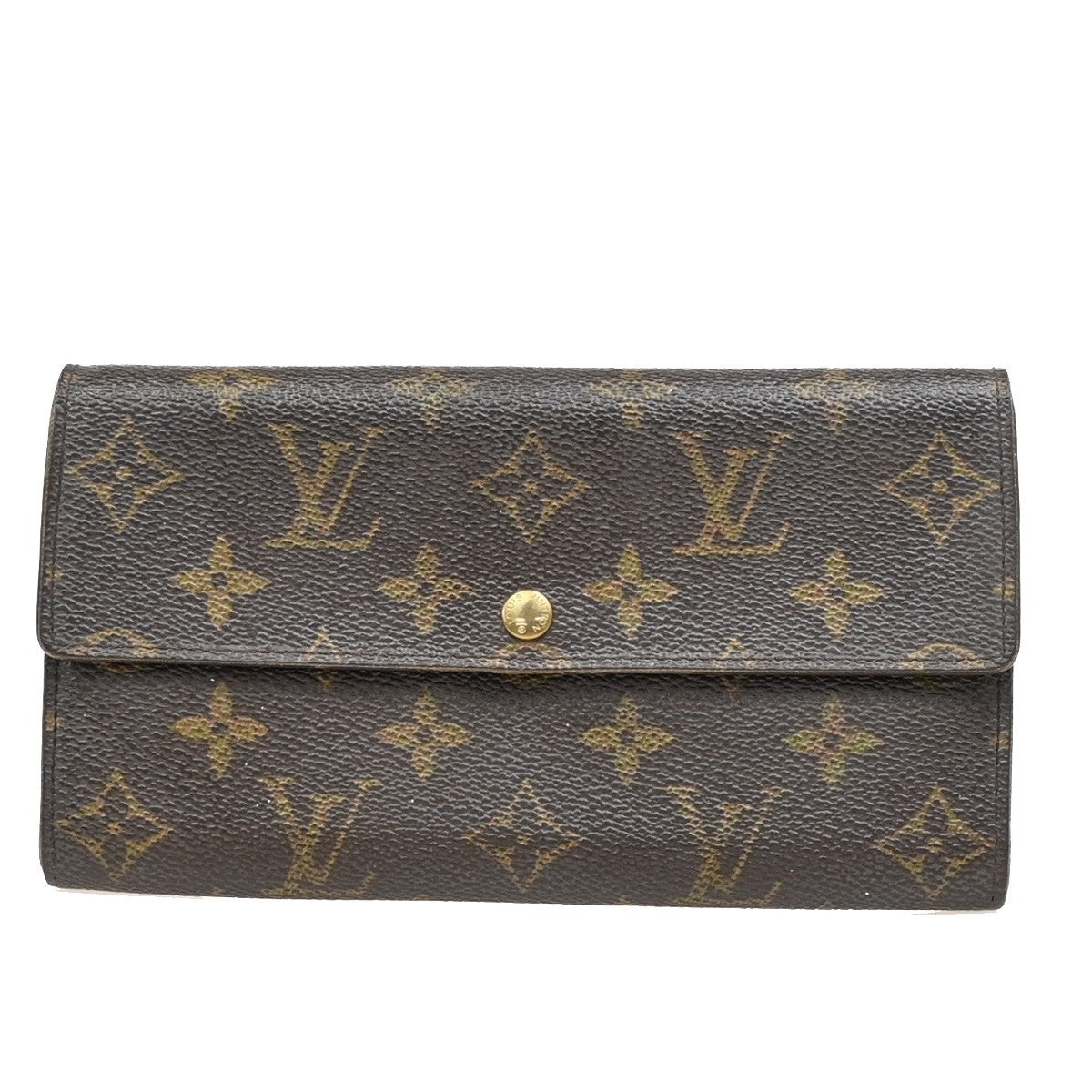 LOUIS VUITTON Porte Monnaie Credit Long Wallet Monogram Leather M61725 04KP145
