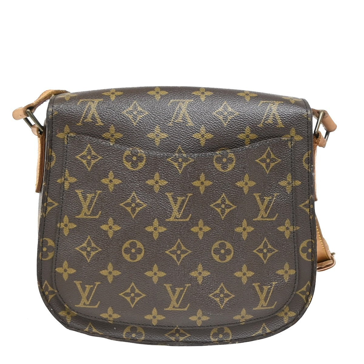 LOUIS VUITTON Saint Cloud GM Shoulder Bag Monogram Leather Brown M51242 36ZA258