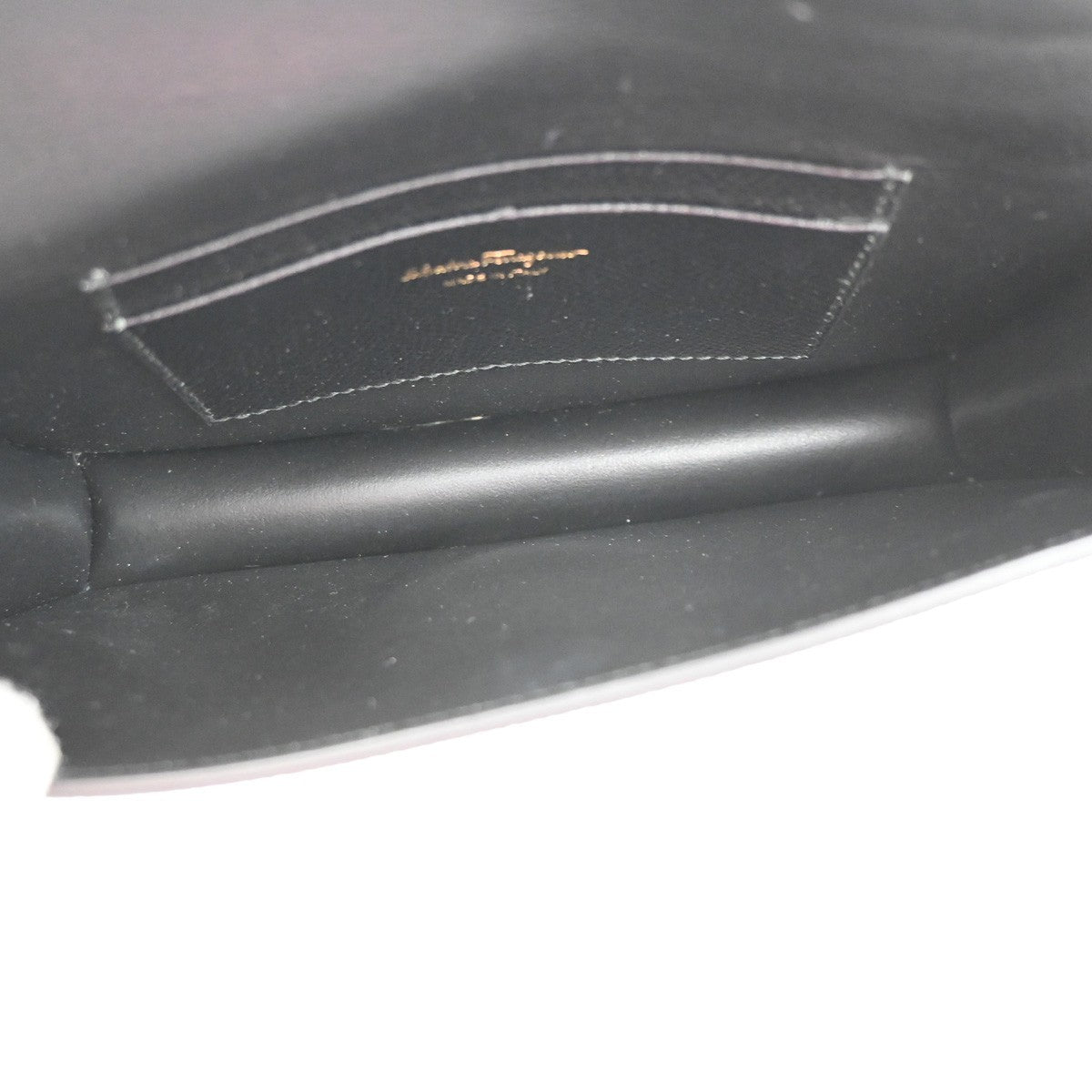 SALVATORE FERRAGAMO Logo Gancini Mini Shoulder Bag Leather Black GHW 37YH951