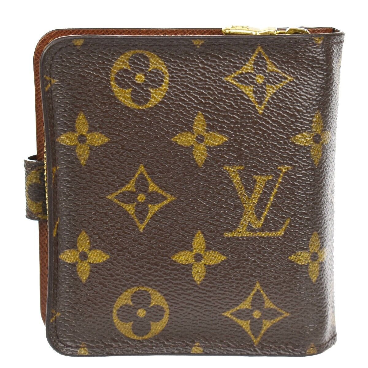 LOUIS VUITTON Compact Zip Bifold Wallet Purse Monogram Leather BN M61667 02JH200