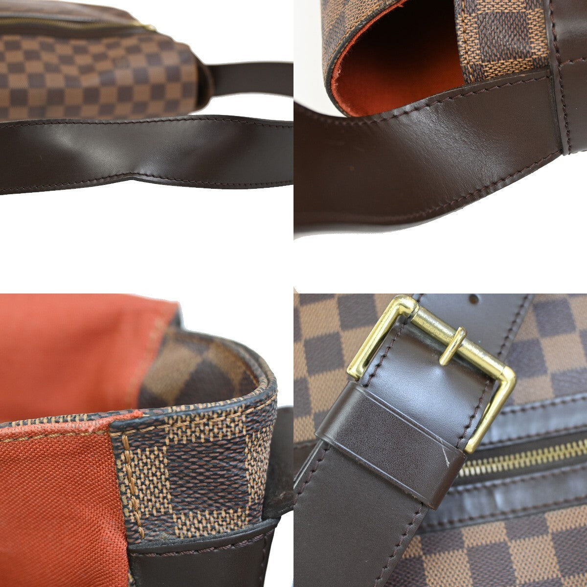 LOUIS VUITTON Bastille Shoulder Bag Damier Ebene Leather Brown N45258 74FB541