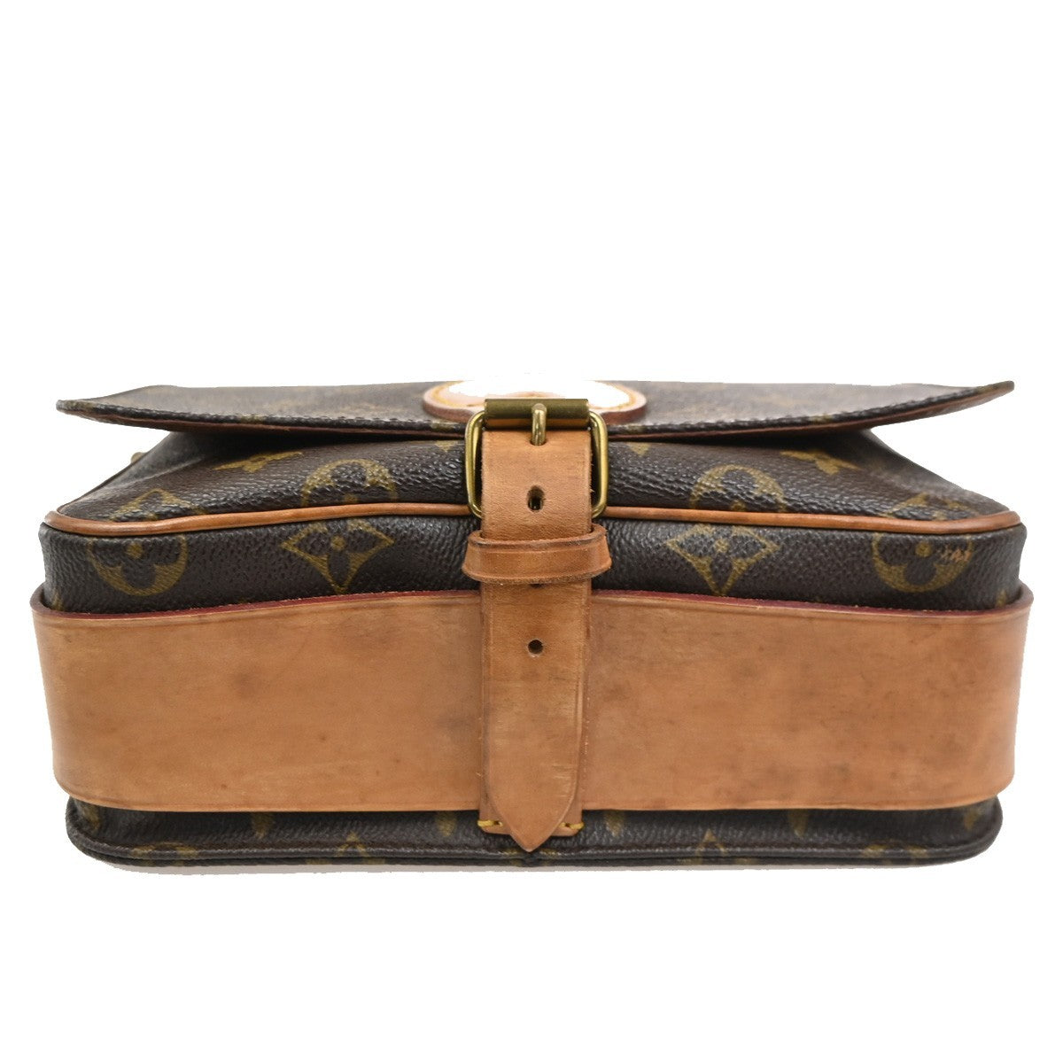 LOUIS VUITTON Cartouchiere MM Shoulder Bag Monogram Leather Brown M51253 89PA078