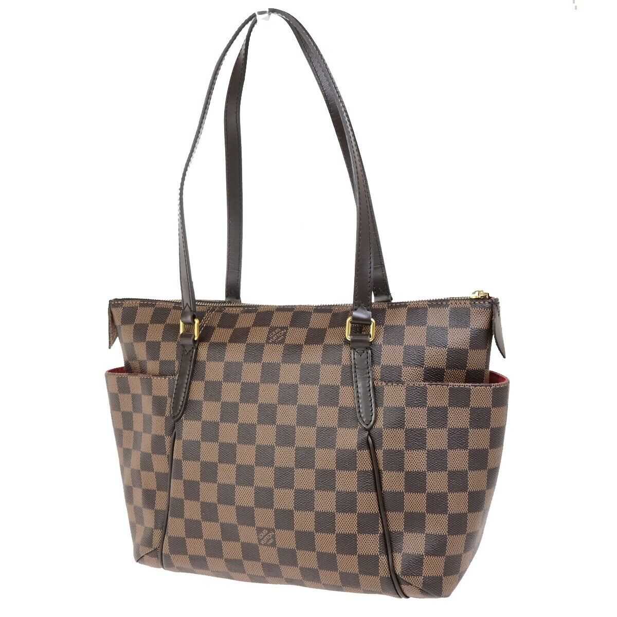 LOUIS VUITTON Logo Totally PM Shoulder Bag Damier Leather Brown N41282 22FB320