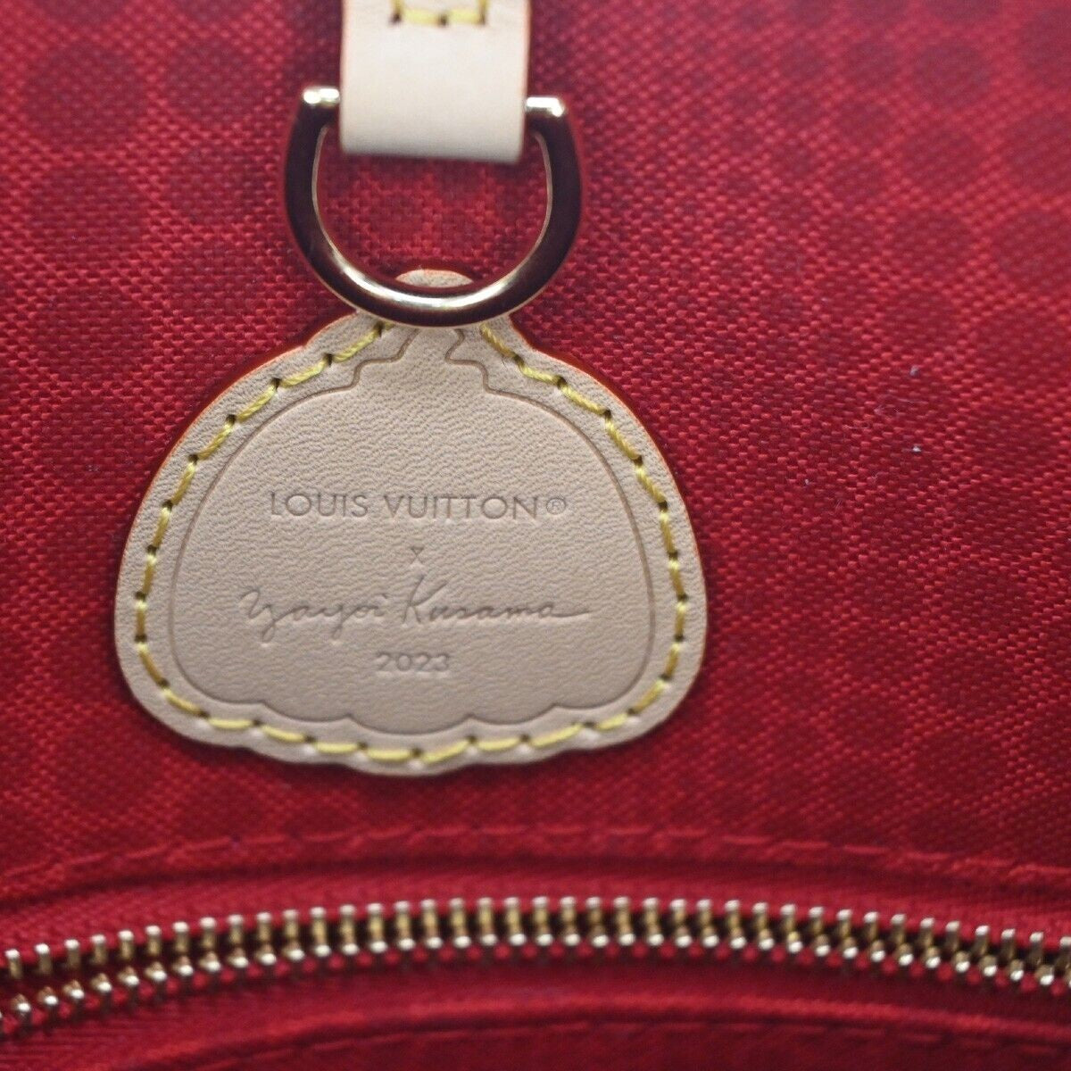LOUIS VUITTON LV × YK OnTheGo MM Hand Bag Monogram 3D Dots Brown M46379...