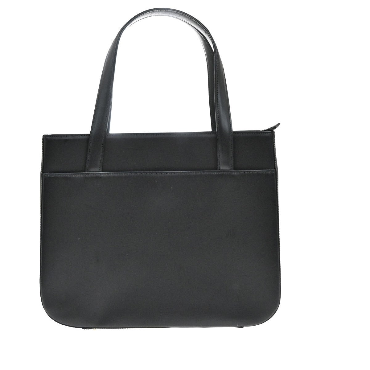 Burberrys Logo Nova Check Hand Tote Bag Canvas Leather Black Beige 31KP090