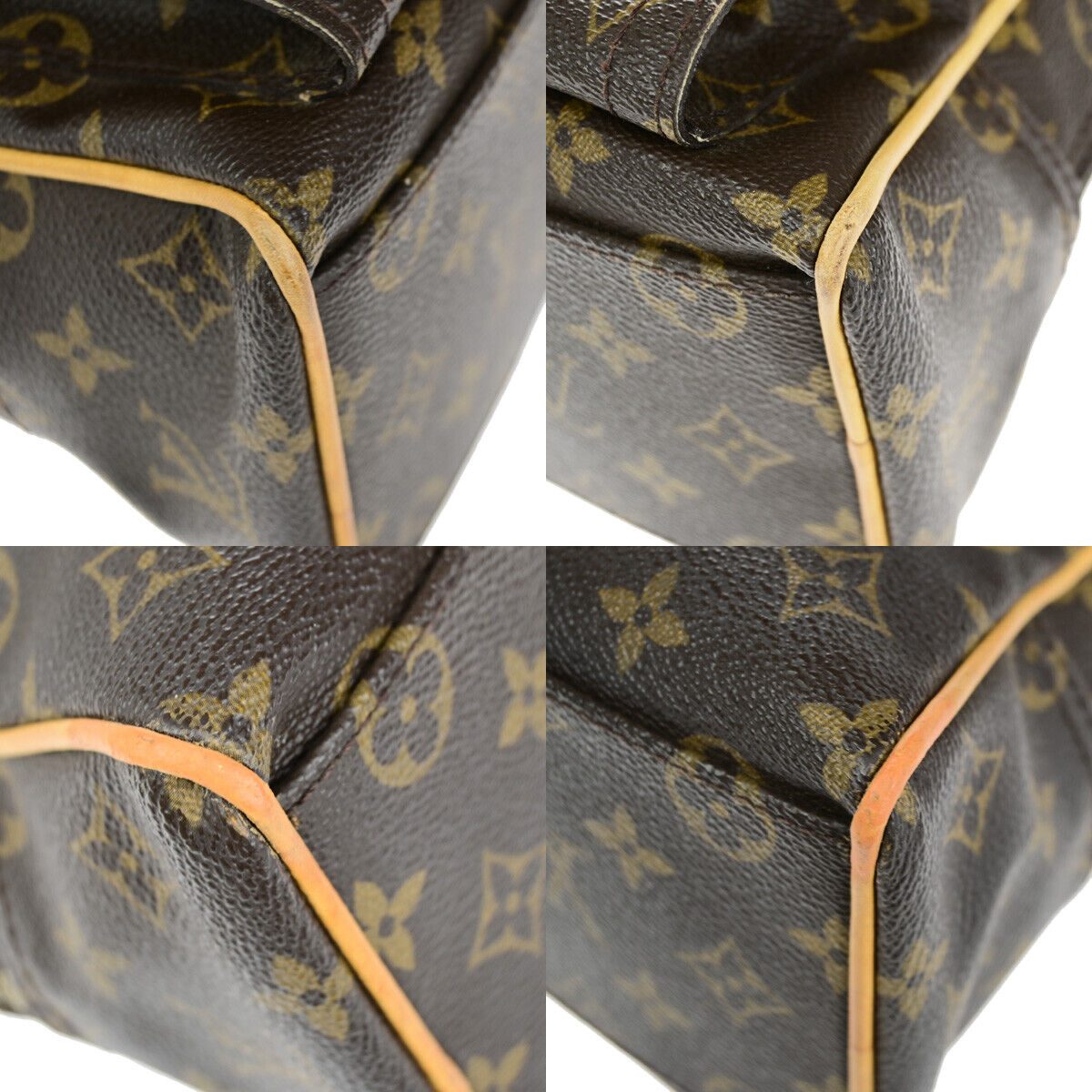 LOUIS VUITTON Manhattan PM Hand Bag Monogram Leather Brown Gold M40026 85YG724