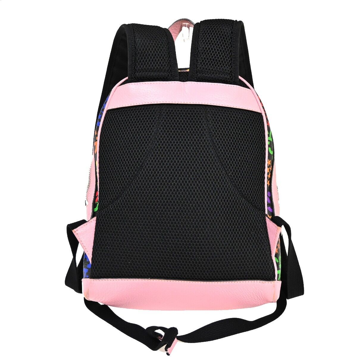 GUCCI Logo GG Psychedelic Backpack Bag Supreme Leather Black Pink Italy 14HB656