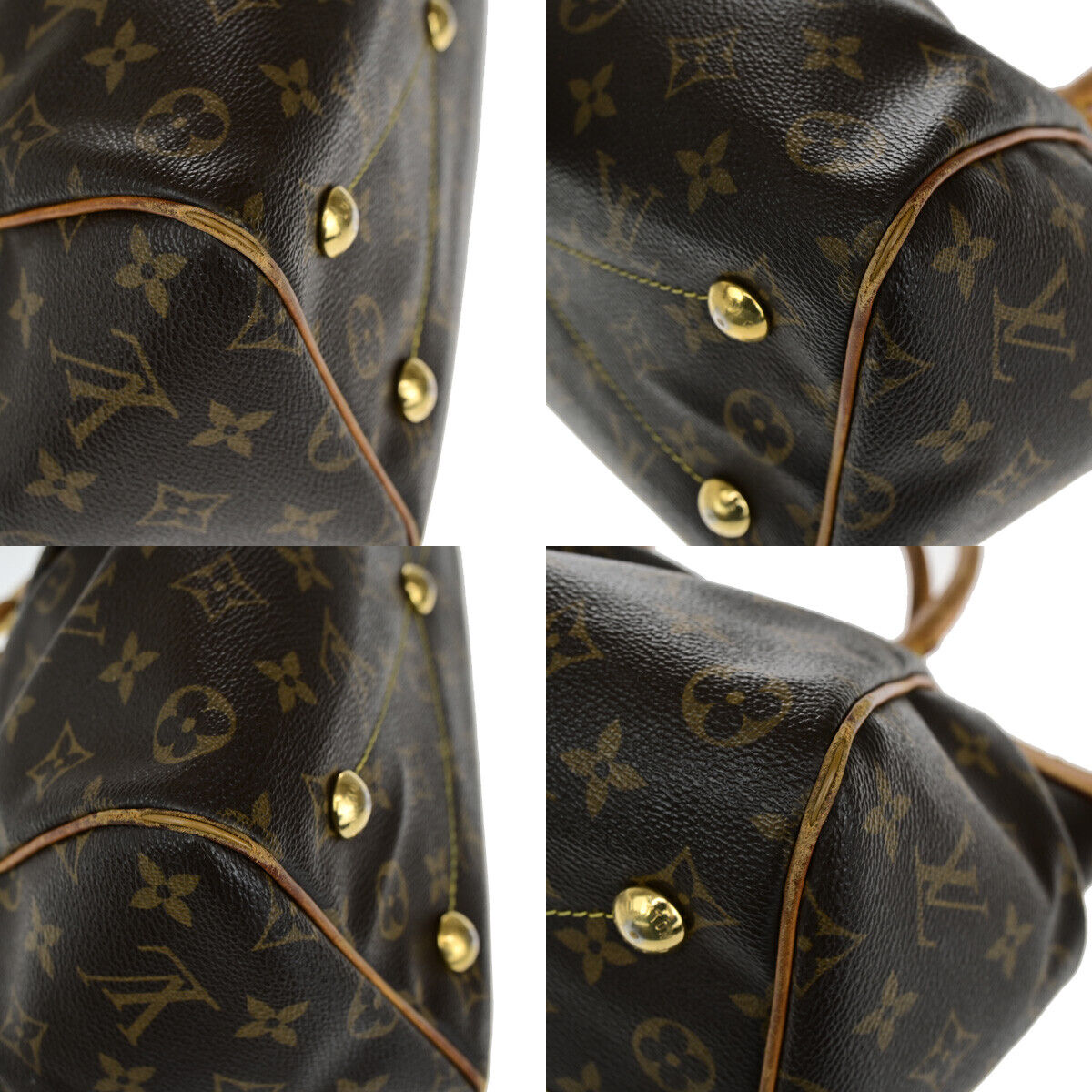 LOUIS VUITTON Tivoli PM Hand Bag Monogram Leather Brown France M40143 31SJ464