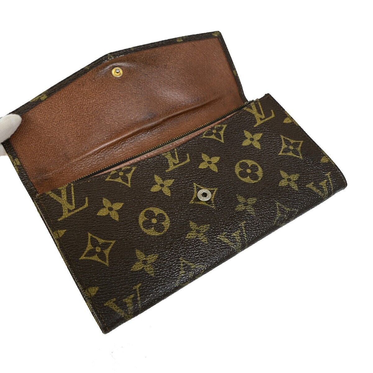 LOUIS VUITTON 5 Set Long Wallet Coin Key Case Monogram Leather Brown 35KA343