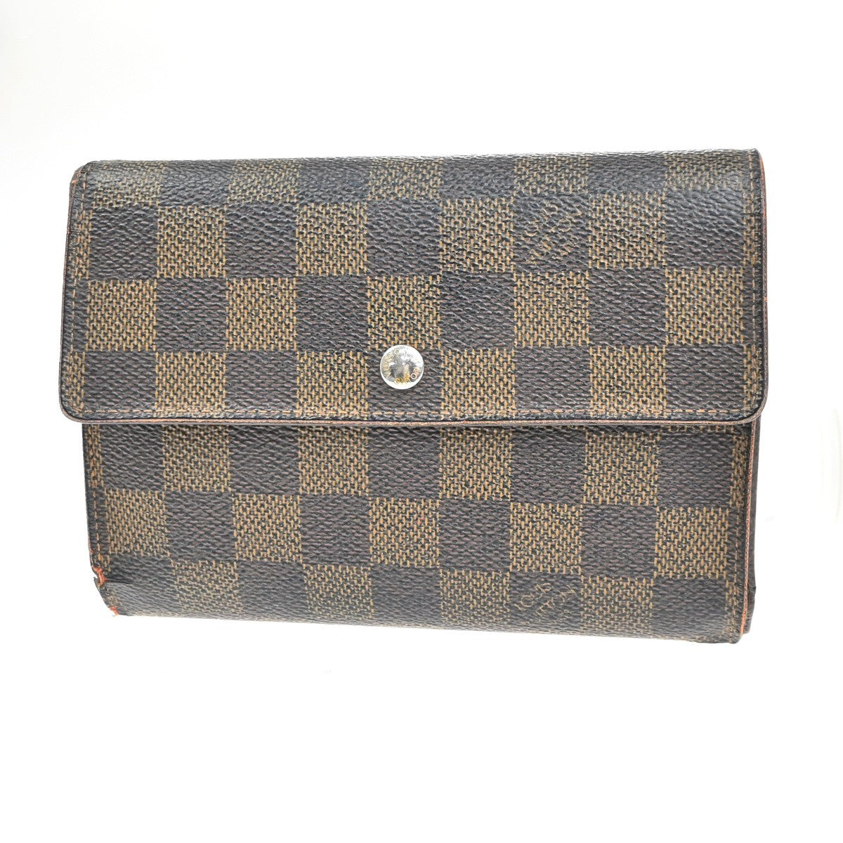 LOUIS VUITTON Portefeuille Tresor Etui Papier Wallet Damier Ebene N61202 02KC473