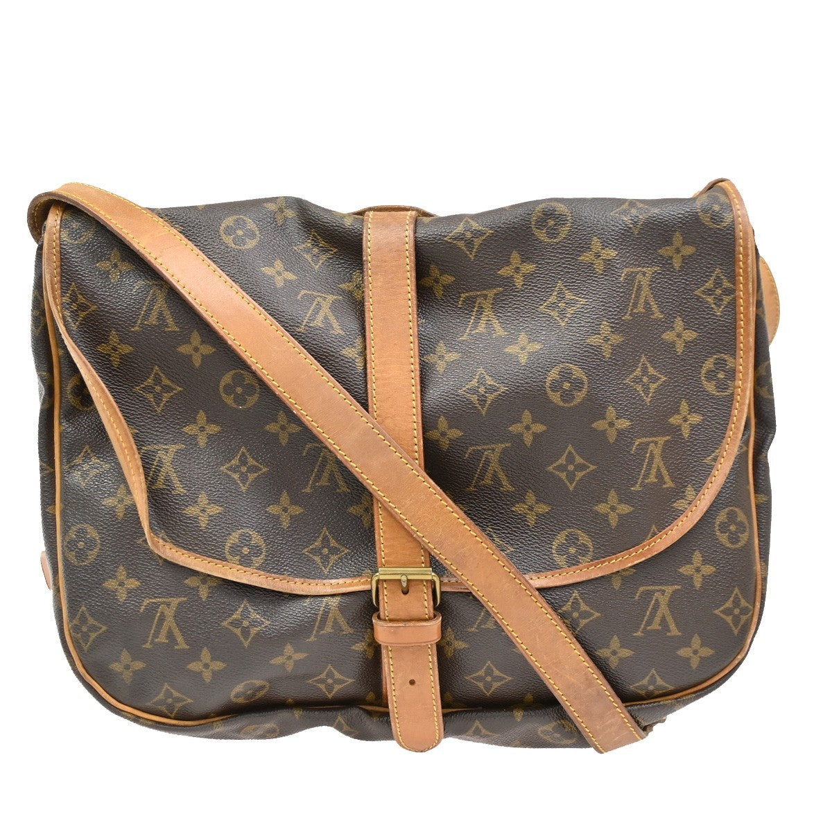 LOUIS VUITTON Saumur 35 Shoulder Bag Monogram Leather BN France M42254 70DA212