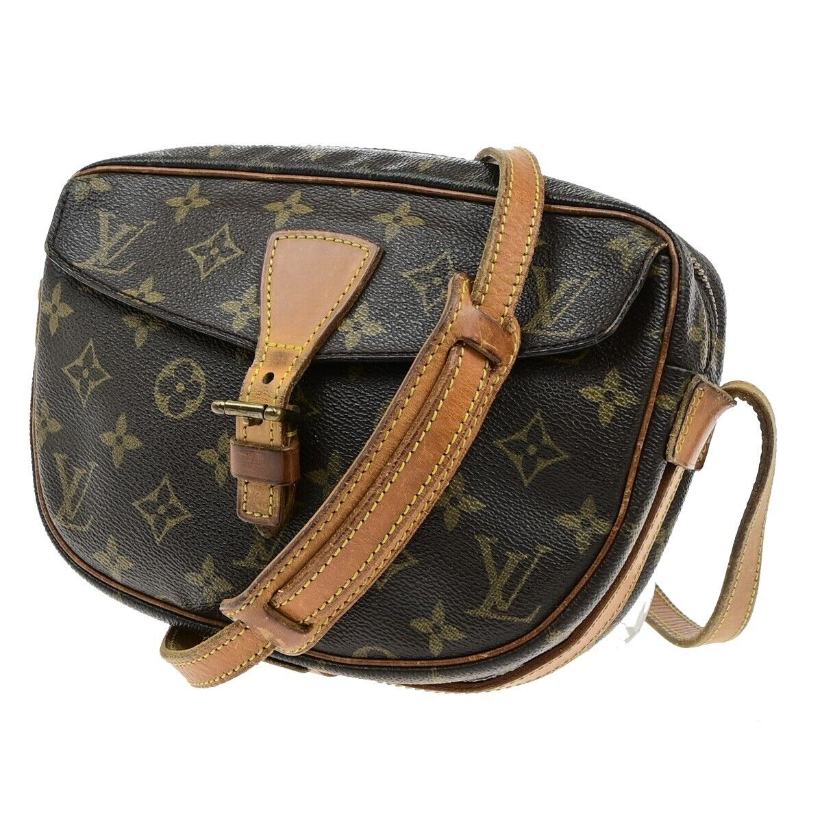 LOUIS VUITTON Jeune Fille PM Shoulder Bag Monogram Leather Brown M51227 61EE025