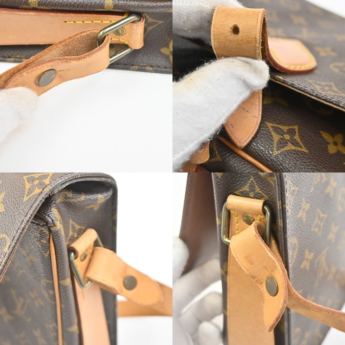 LOUIS VUITTON Cartouchiere GM Shoulder Bag Monogram Leather Brown M51252 72KC721