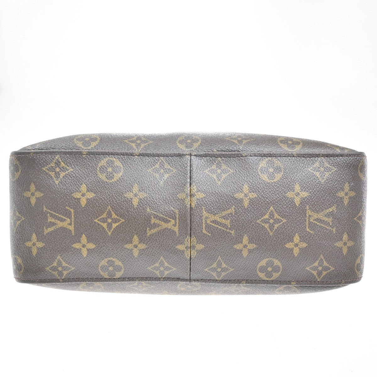 LOUIS VUITTON Logo Looping GM Shoulder Bag Monogram Leather Brown M51145 31MA310
