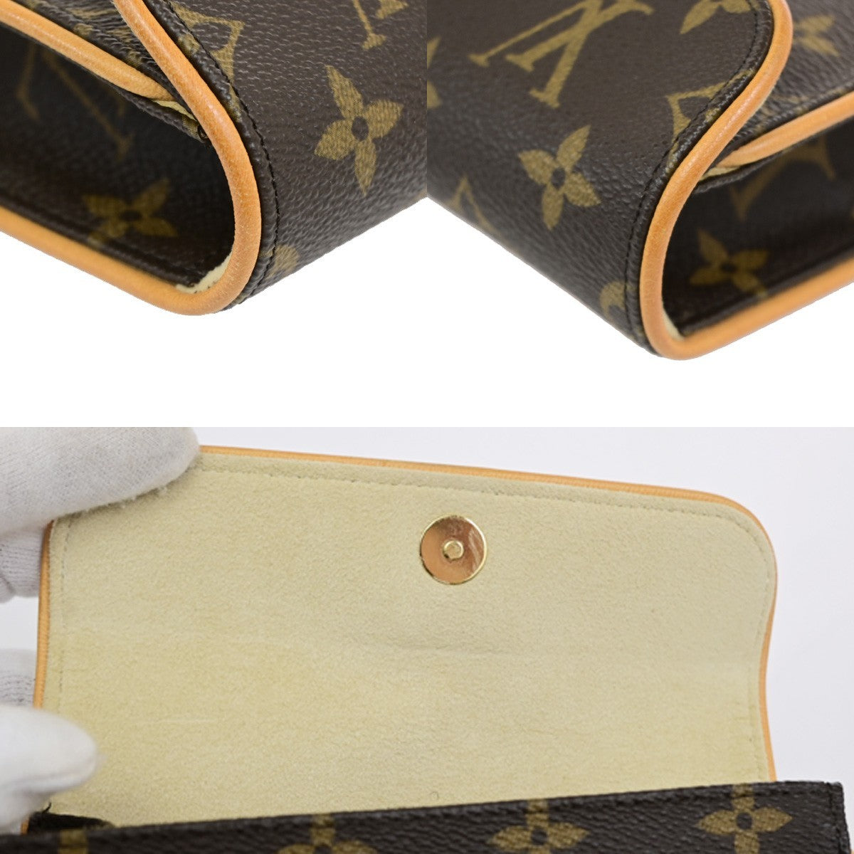 LOUIS VUITTON Pochette Florentine S Bum Bag Monogram Leather BN M51855 73KD168