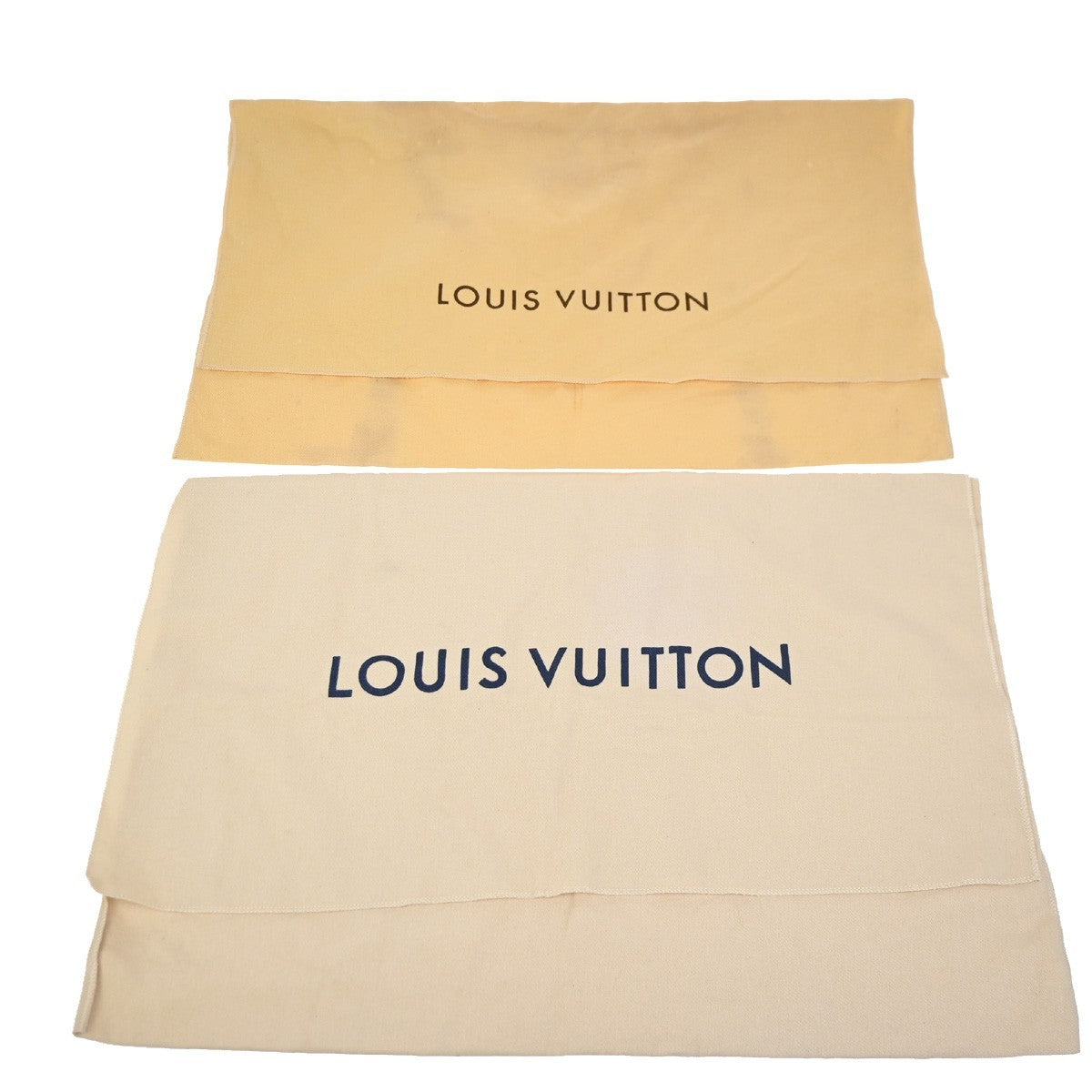 LOUIS VUITTON Logo 10 Set Dust Bag Drawstring Canvas Cotton Beige Brown 09ZA267