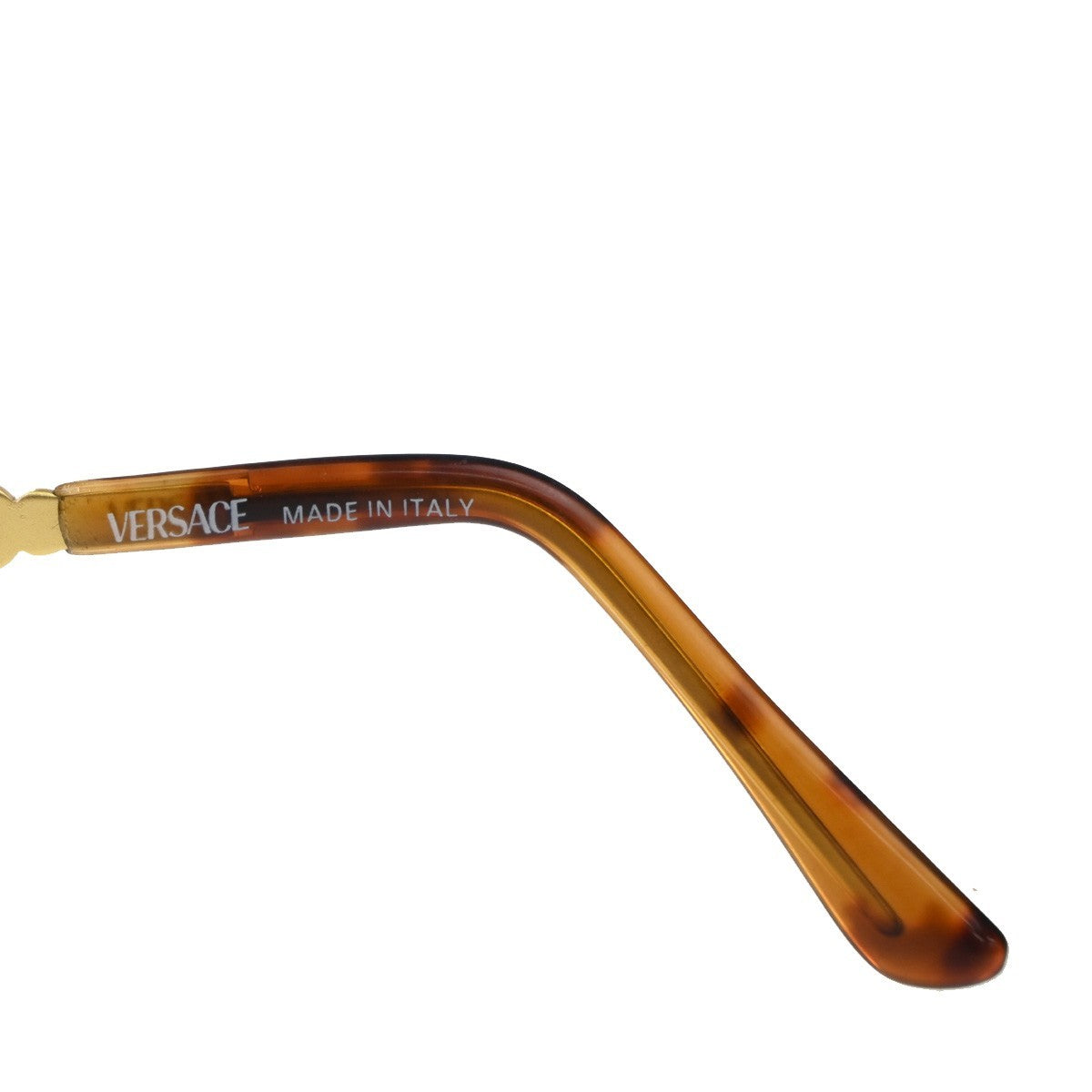 GIANNI VERSACE Medusa Sunglasses Plastic Metal Gold Brown MOD S34 Italy 01MA579
