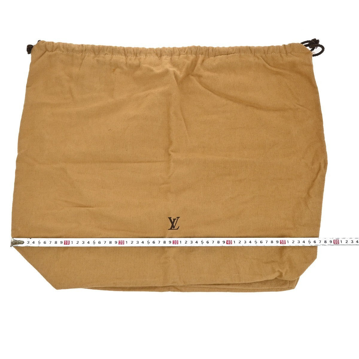 LOUIS VUITTON Logo 10 Set Dust Bag Drawstring Canvas Cotton Beige Brown 09KP230