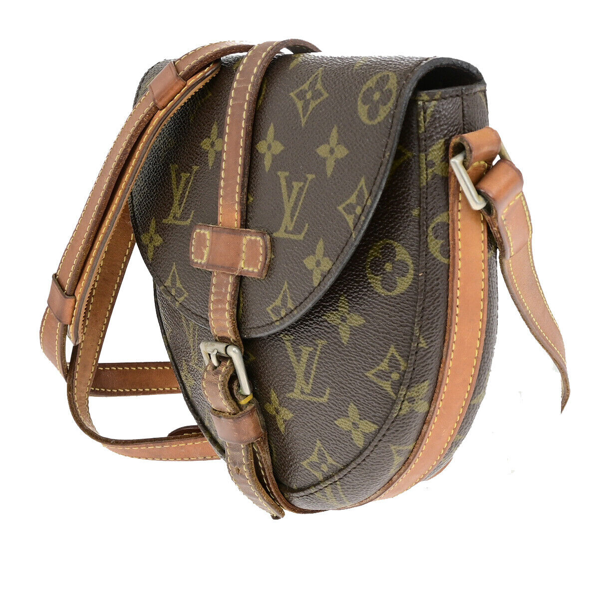 LOUIS VUITTON Chantilly PM Shoulder Bag Monogram Leather Brown M51234 64SH974