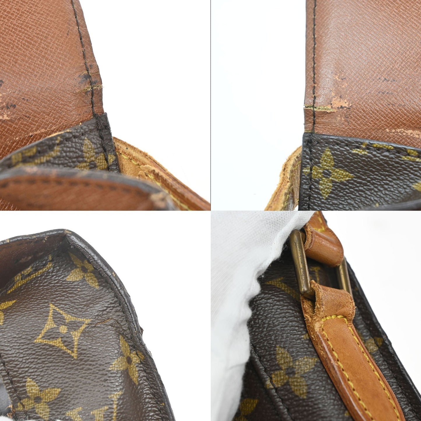 LOUIS VUITTON Saint Cloud GM Shoulder Bag Monogram Leather Brown M51242 80MA658
