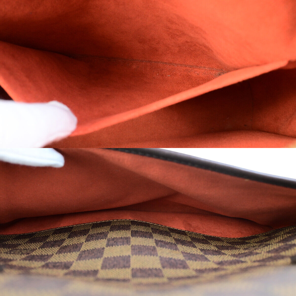 LOUIS VUITTON Sarria Horizontal Hand Bag Damier Ebene Leather BN N51282 93SJ510