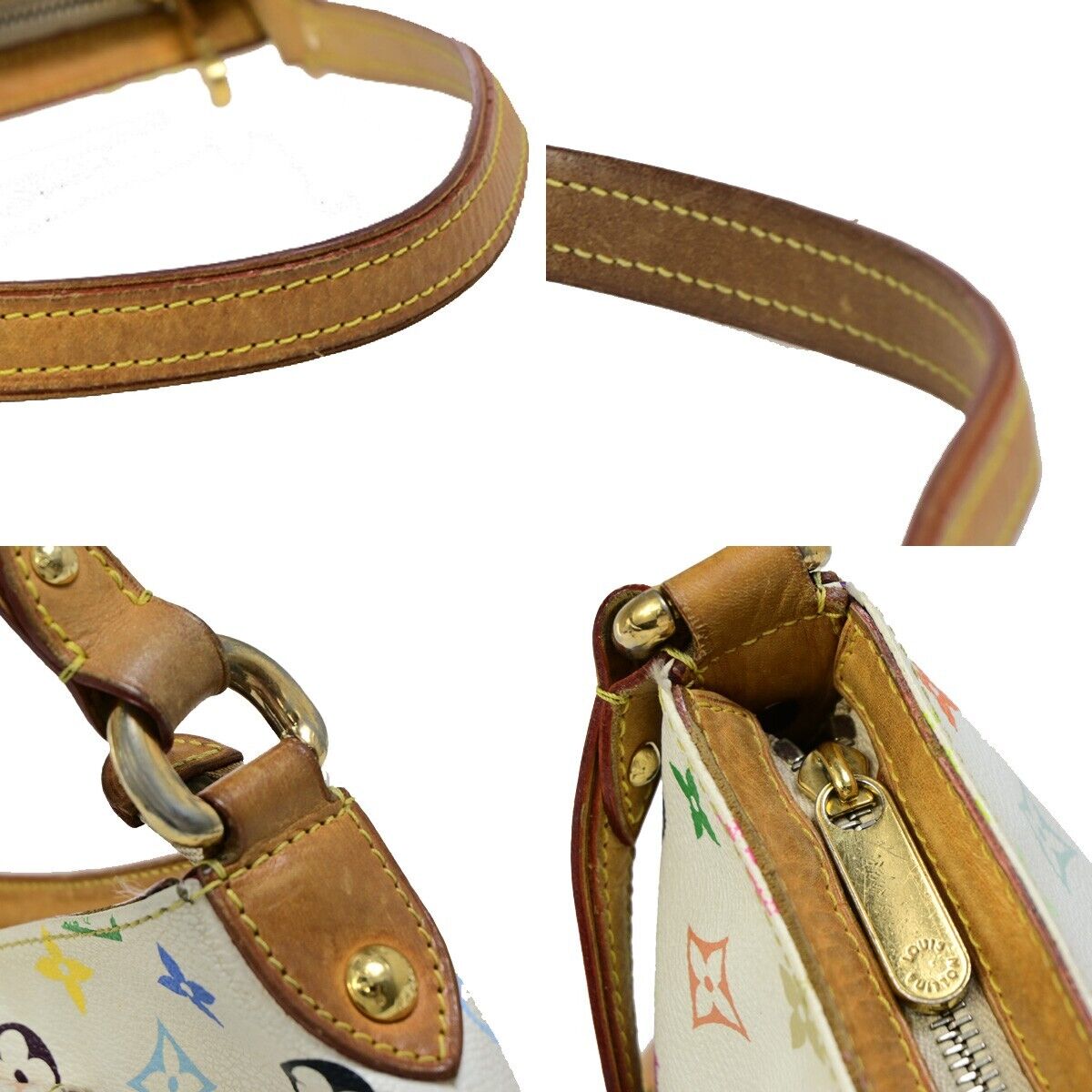LOUIS VUITTON Eliza Shoulder Bag Monogram Multi Leather White M40098 96EB600
