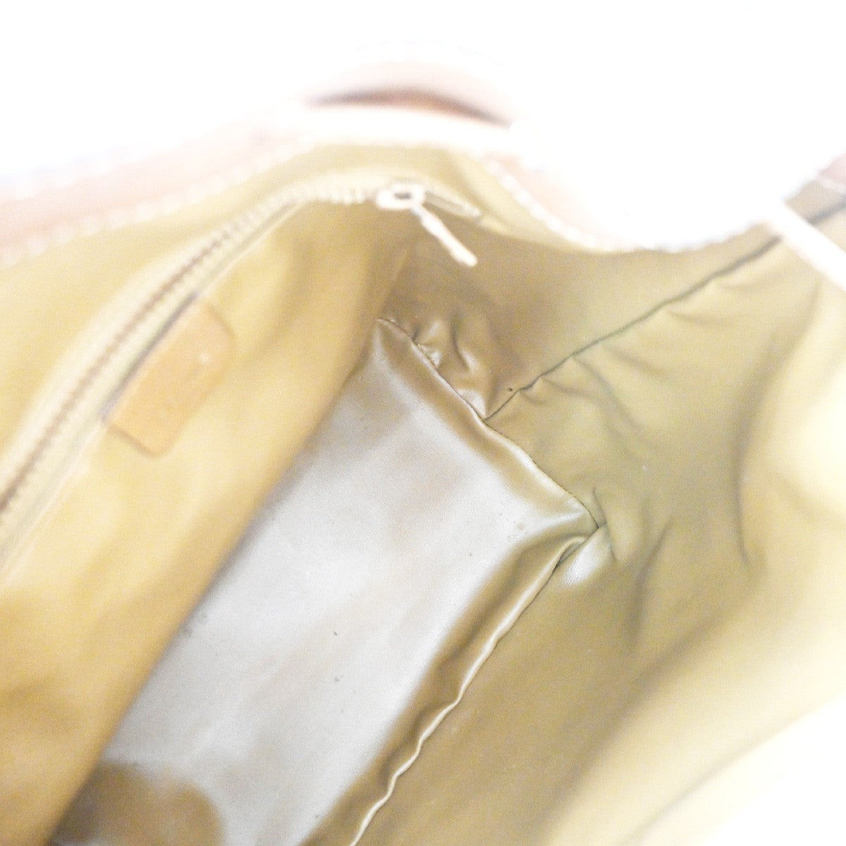 CELINE Macadam Pattern Drawstring Shoulder Bag PVC Leather Brown GHW 66CA994