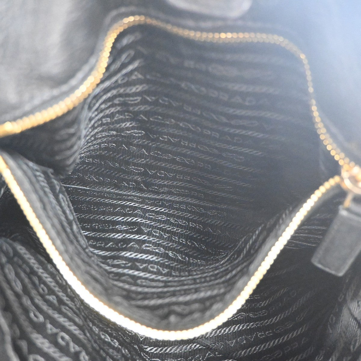 PRADA MILANO Messenger Shoulder Bag Canvas Leather Black GHW  11TA527