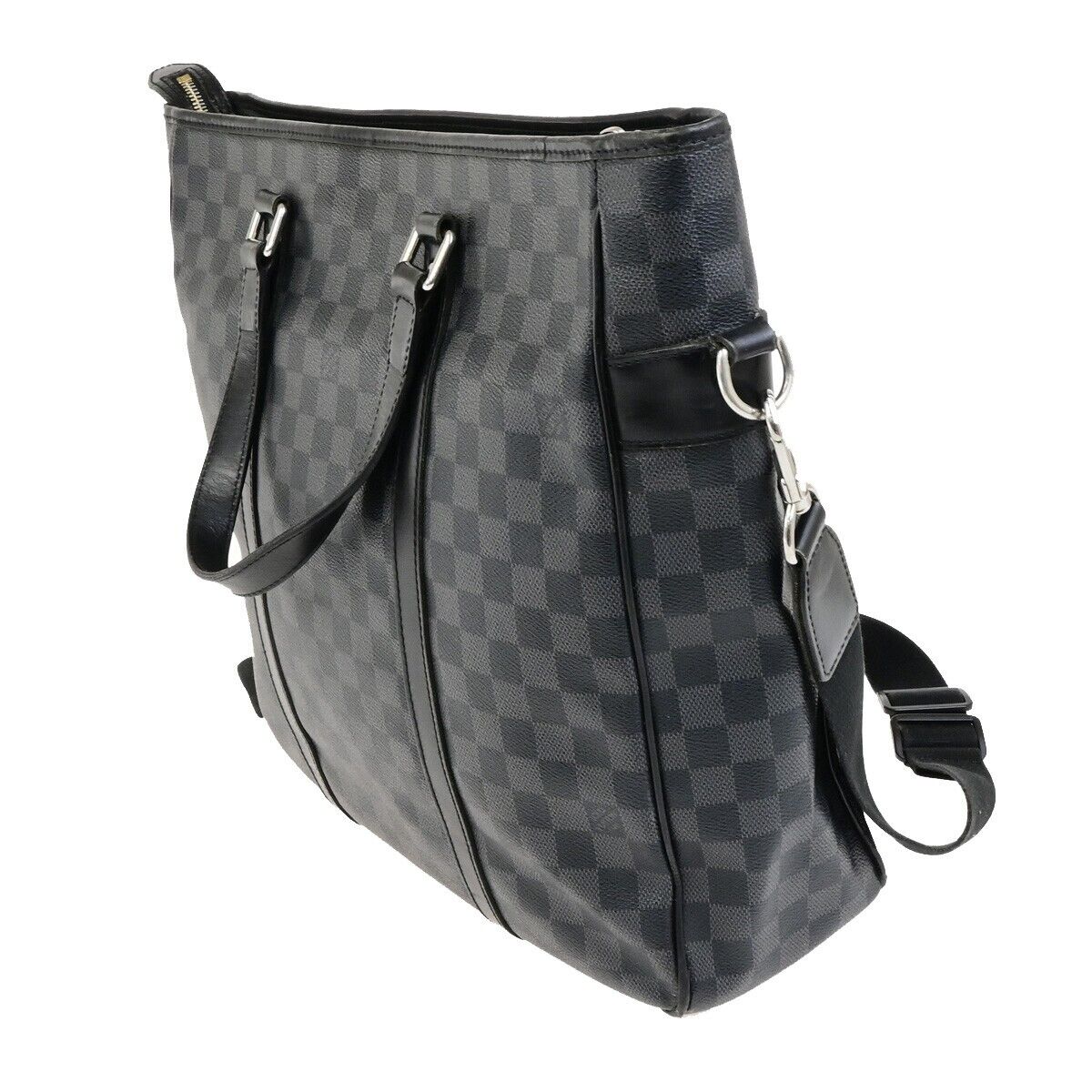 LOUIS VUITTON Tadao 2Way Shoulder Hand Bag Damier Graphite BK N51192 10ED499