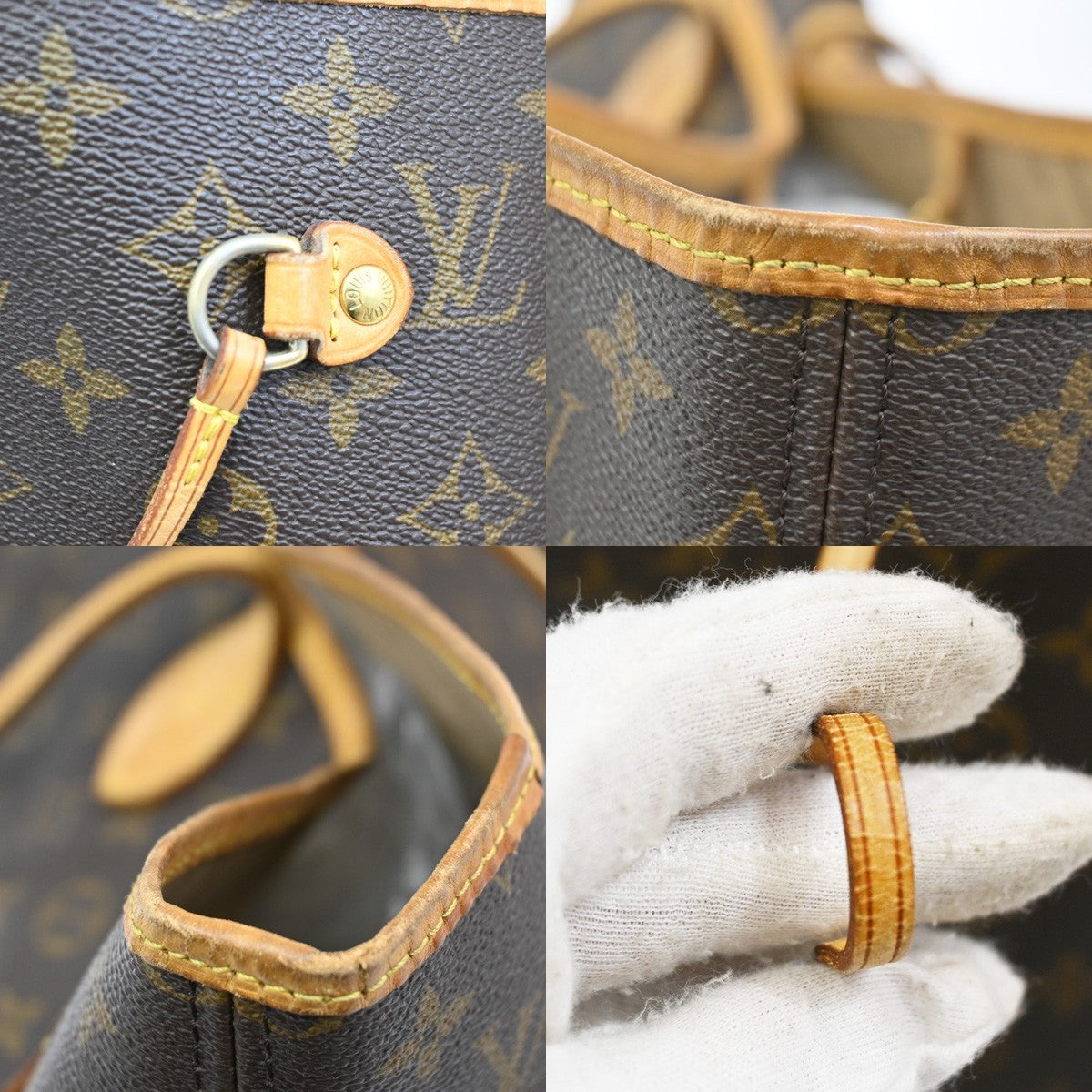 LOUIS VUITTON Neverfull GM Shoulder Tote Bag Monogram Leather BN M40157 58TA034