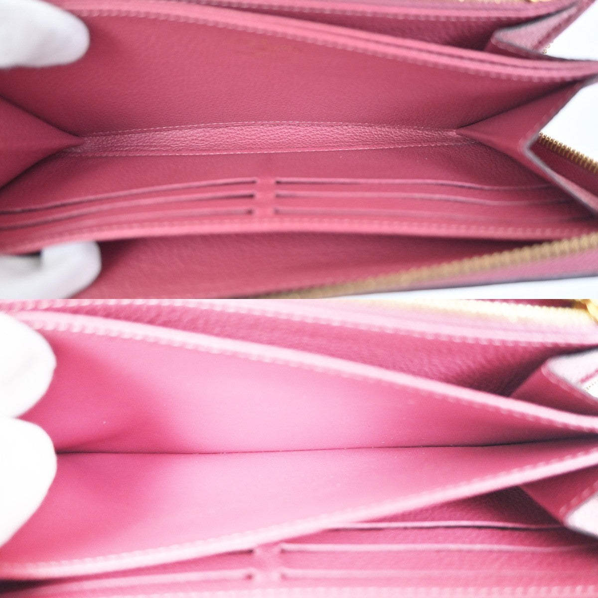 LOUIS VUITTON Zippy Long Wallet Monogram Empreinte Pink France M60549 34KD080