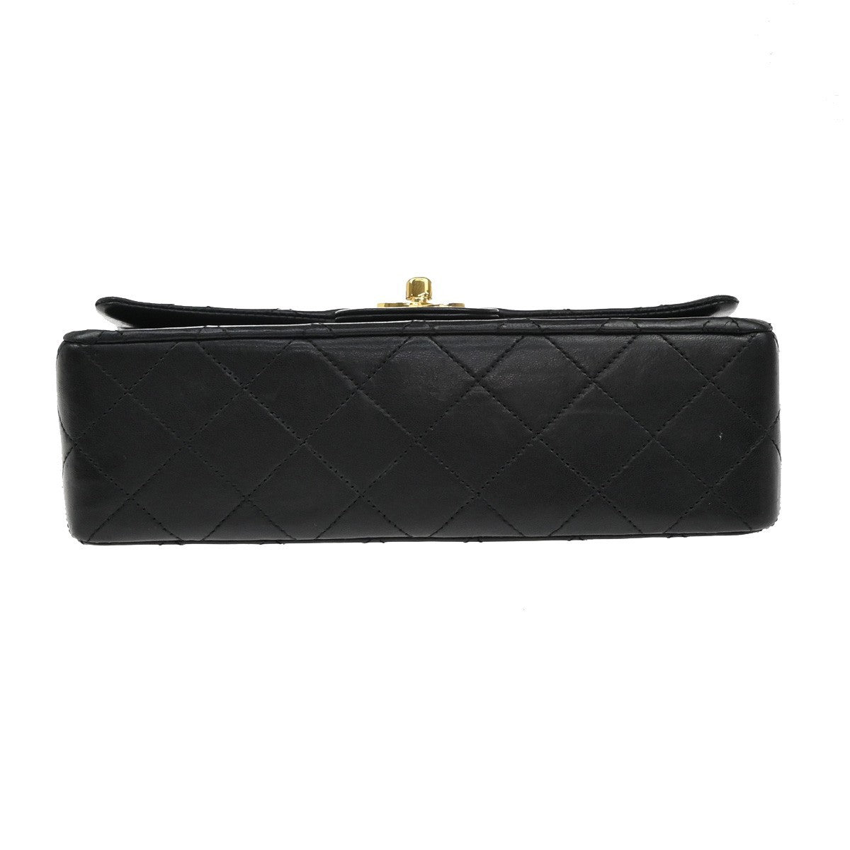 CHANEL Matelasse 23 Double Flap Chain Shoulder Bag Leather BK Vintage 396RF511