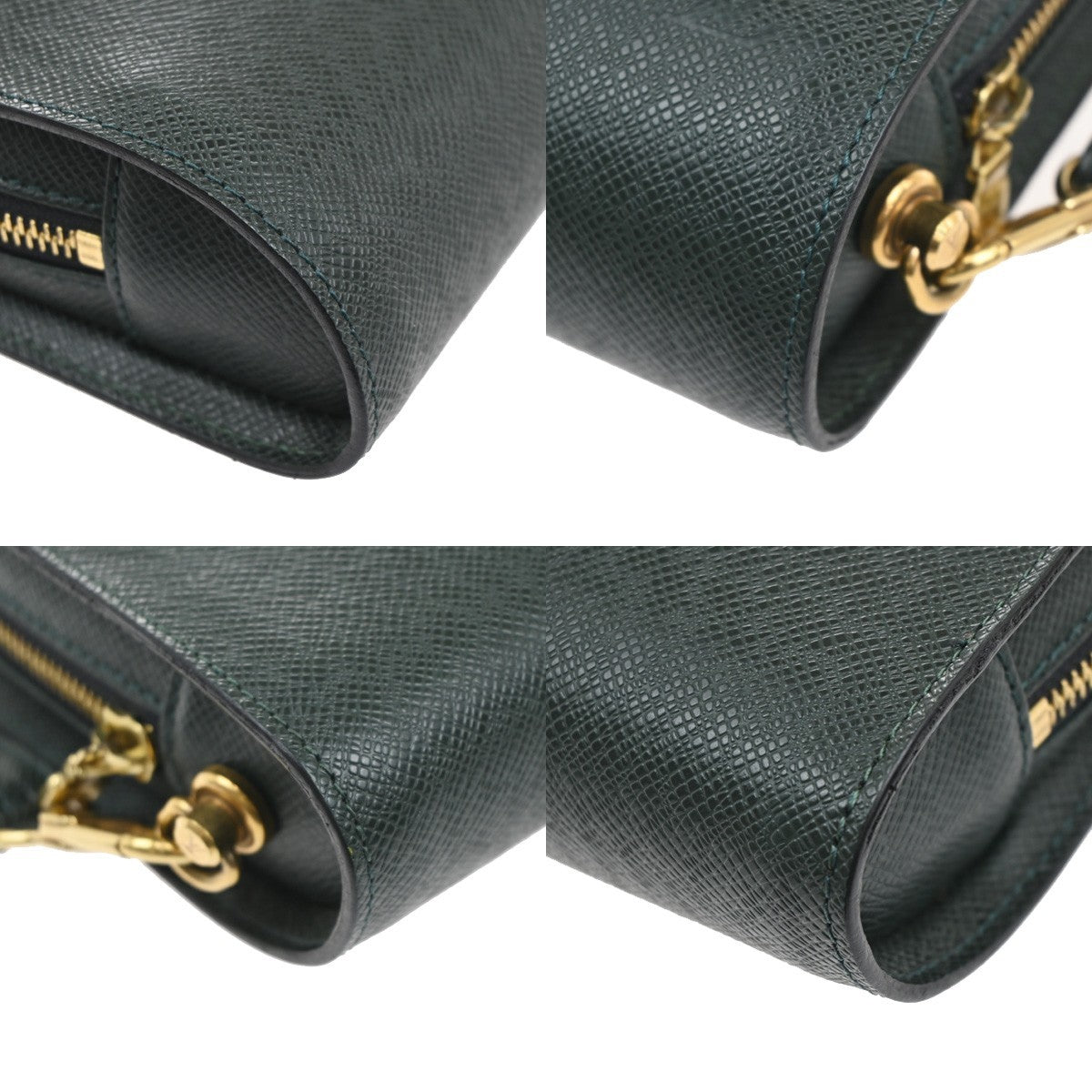 LOUIS VUITTON LV Logo BAIKAL Clutch Hand Bag Taiga Leather Epicea M30184 86KC096
