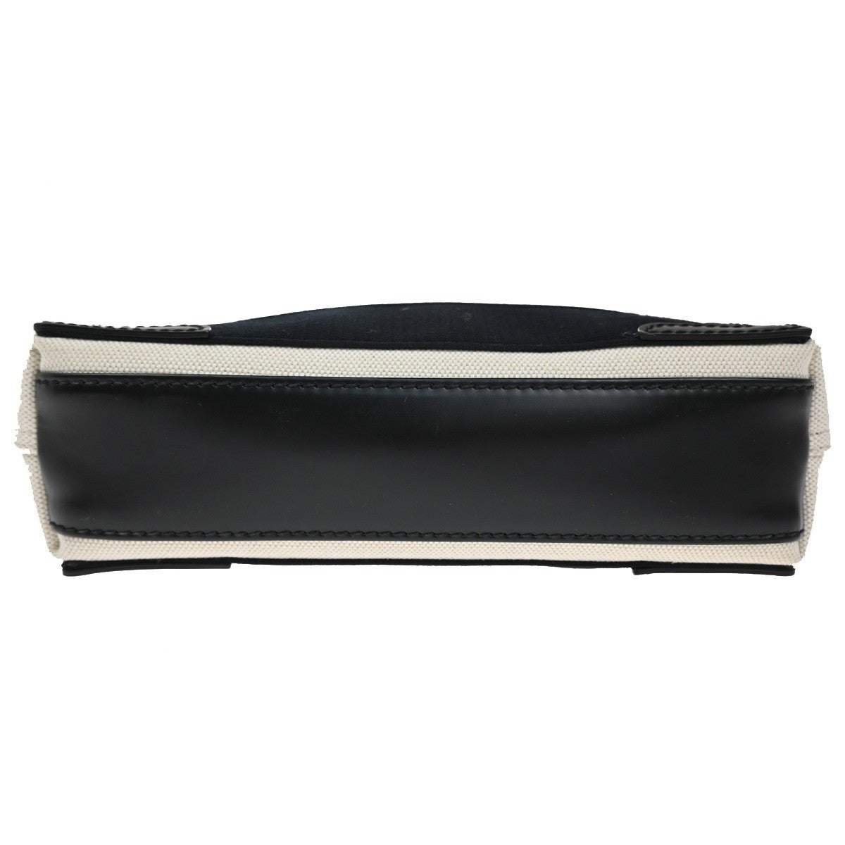 BALENCIAGA LOGO Navy Cabas XS Hand Bag Canvas Leather White Black 70TA232