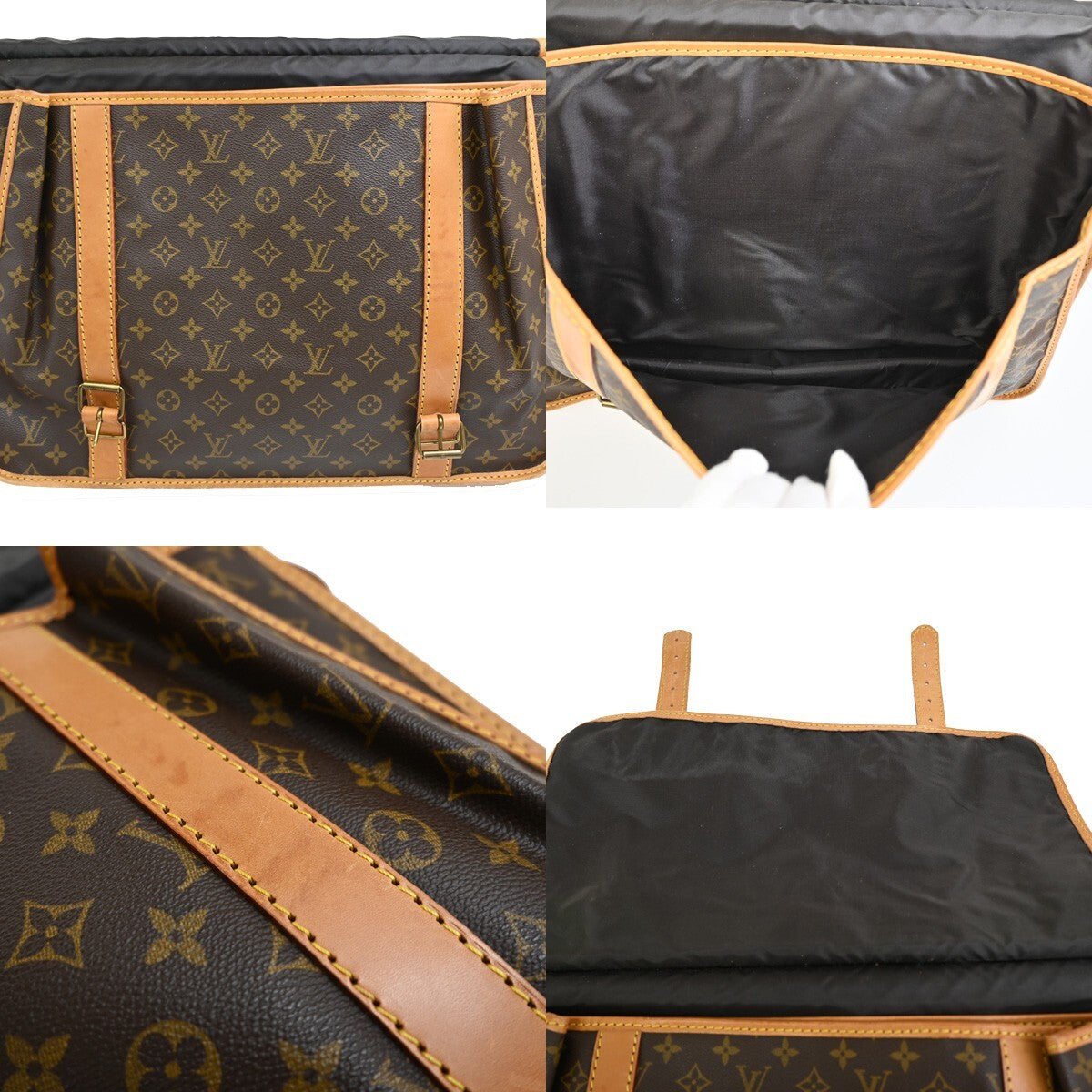 LOUIS VUITTON LV Sac Kleber Shoulder Bag Monogram Leather Brown M58122 13FB539