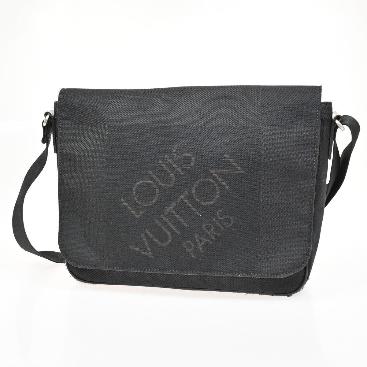 LOUIS VUITTON Messenger Bag Damier Geant Canvas Leather Black M93032 38KC050