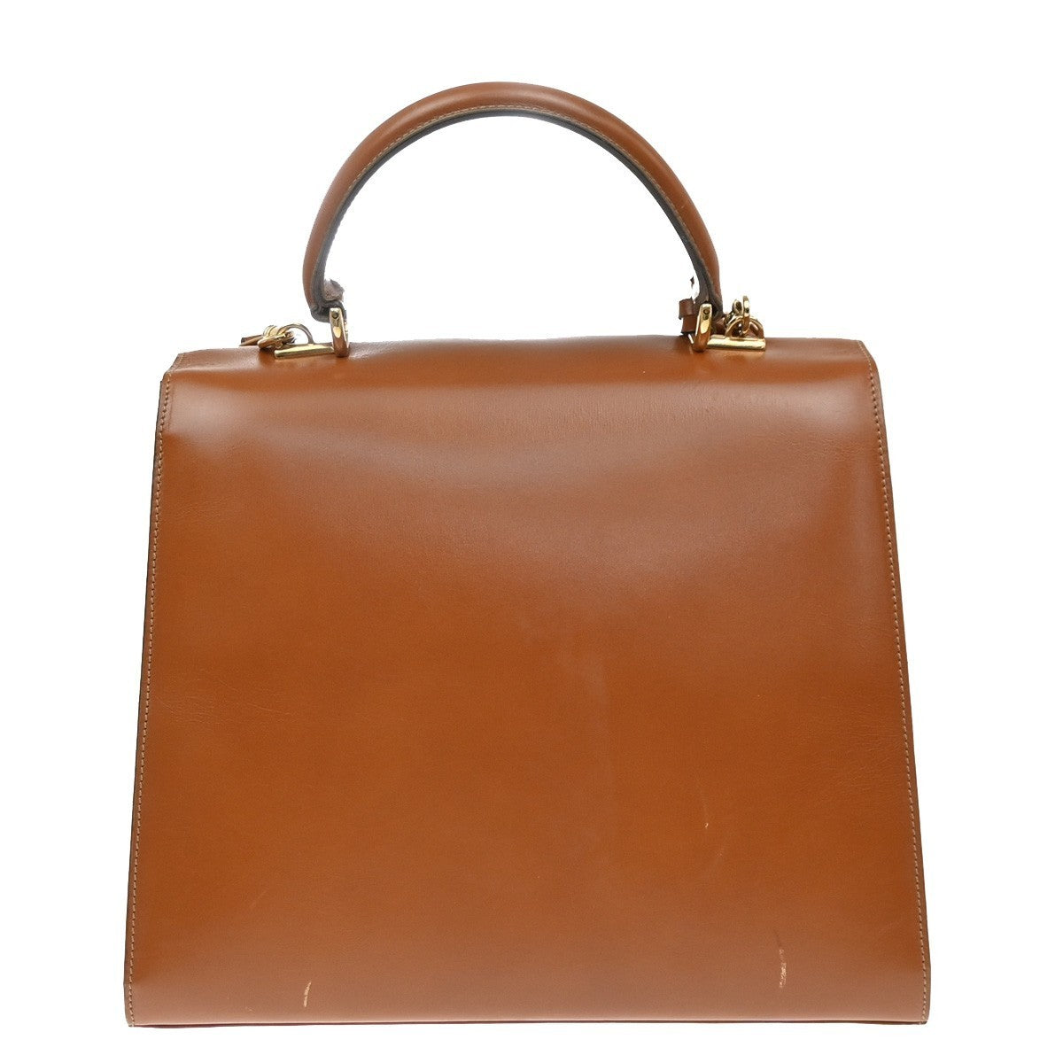 GUCCI Lady Lock 2Way Shoulder Hand Bag Leather Brown Gold Italy 76CB076